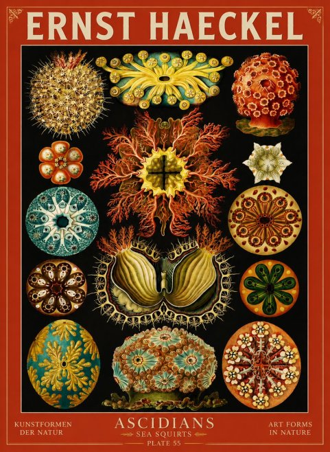 Ernst Haeckel Ascidiae — Sea Squirts No4 - Poster