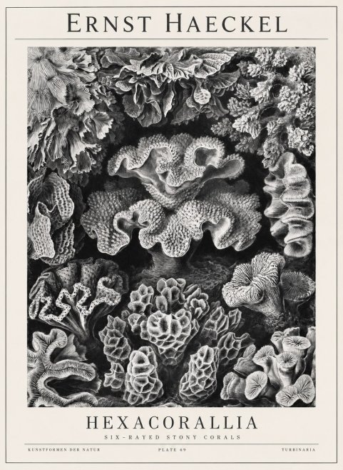 Ernst Haeckel Hexacorallia No1 - Poster