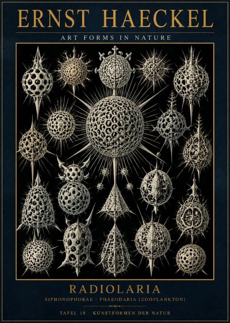 Ernst Haeckel Radiolaria No3 - Poster