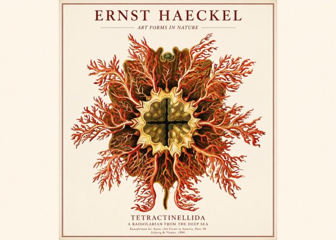 Ernst Haeckel Tetractinellida a Radiolarian from the Deep Sea No1 - Poster