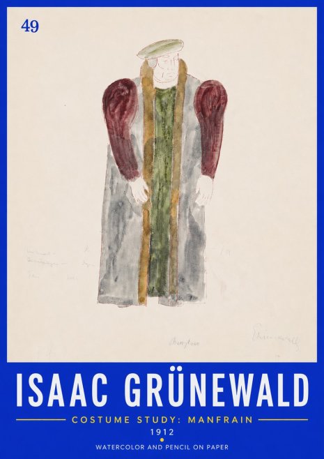 Isaac Grünewald Costume Study: Manfrain No6 - Poster