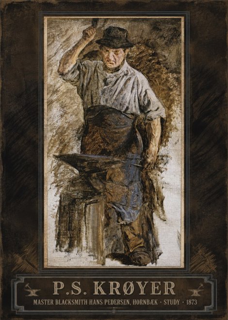 P.S. Krøyer Master Blacksmith Hans Pedersen, Hornbaek · Study · 1873 No5 - Poster
