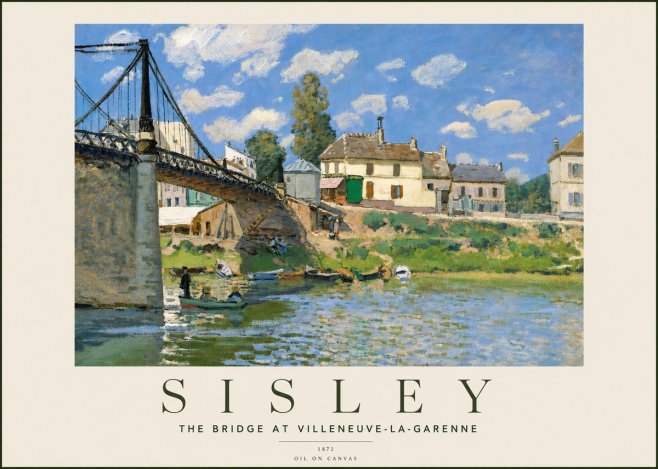 Sisley The Bridge at Villeneuve-la-garenne IV No3 - Poster