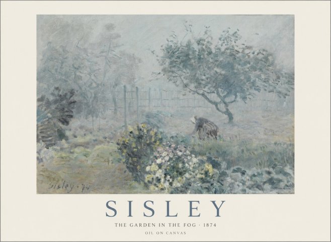 Sisley The Garden in the Fog No1 - Poster