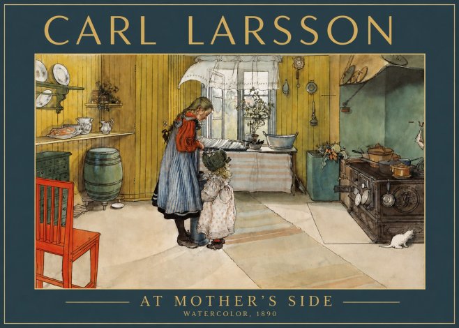 Carl Larsson At Mother's Side No3 - Poster