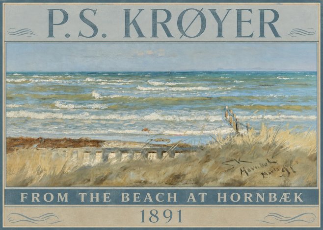 P.S. Krøyer From the Beach at Hornbæk · 1891 No4 - Poster