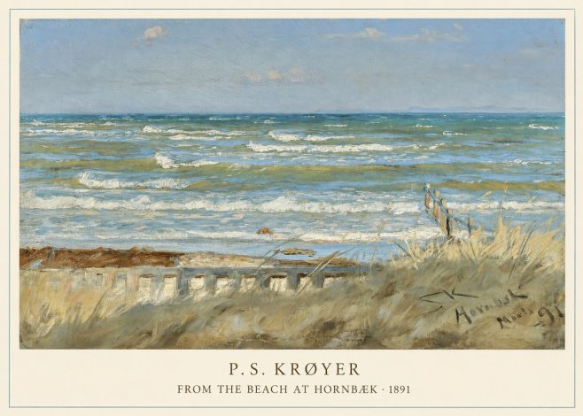 P.S. Krøyer From the Beach at Hornbæk · 1891 No5 - Poster