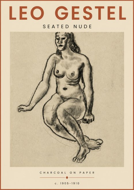 Leo Gestel Seated Nude No6 - Poster
