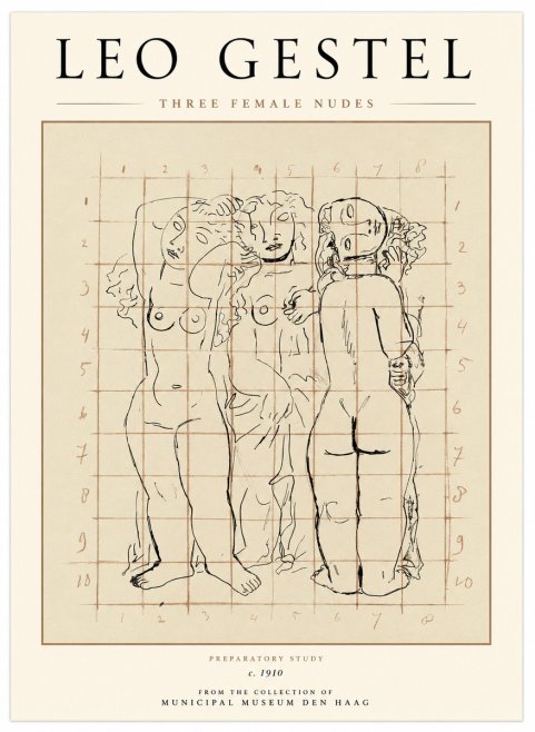 Leo Gestel Three Female Nudes No1 - Poster