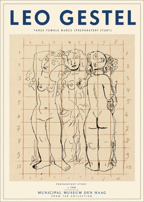 Leo Gestel Three Female Nudes No3 - Poster