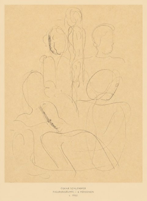 Oskar Schlemmer Figurengruppe - 6 Personen No6 - Poster