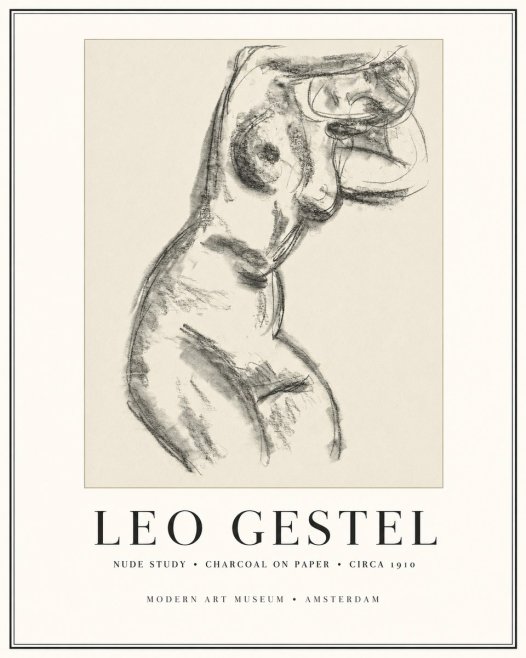 Leo Gestel Study of a Female Nude No2 - Poster