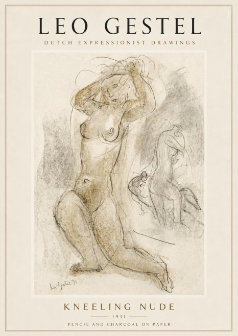 Leo Gestel Kneeling Nude No6 - Poster