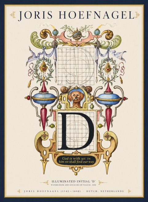 Joris Hoefnagel Illuminated Initial 'D' No1 - Poster