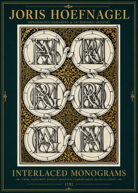 Joris Hoefnagel Interlaced Monograms No3 - Poster