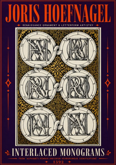Joris Hoefnagel Interlaced Monograms No5 - Poster