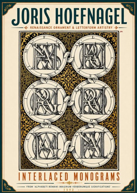 Joris Hoefnagel Interlaced Monograms No6 - Poster