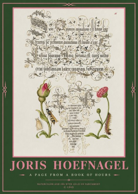 Joris Hoefnagel A Page from a Book of Hours No2 - Poster