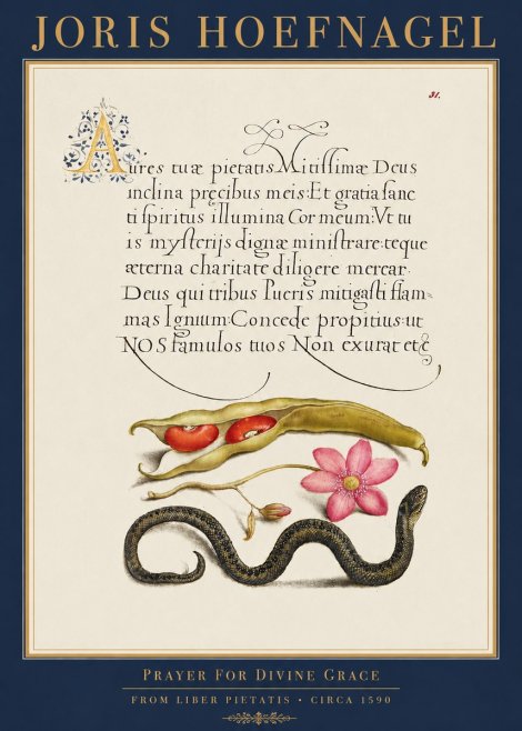 Joris Hoefnagel Prayer for Divine Grace No3 - Poster
