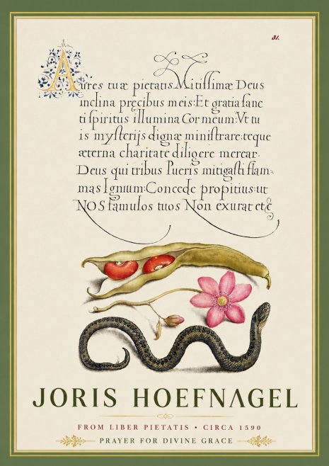 Joris Hoefnagel Prayer for Divine Grace No5 - Poster