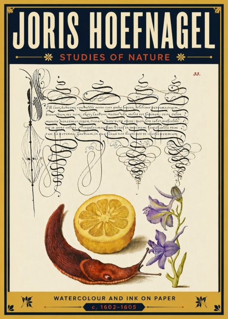 Joris Hoefnagel Studies of Nature No5 - Poster