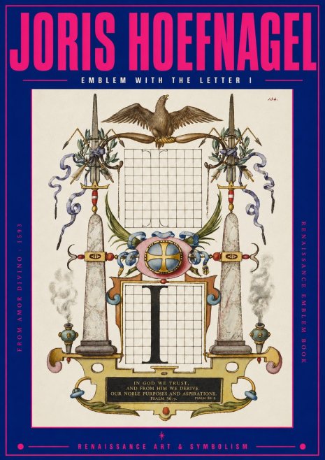 Joris Hoefnagel Ornamental Design with Dedicatory Inscription No3 - Poster