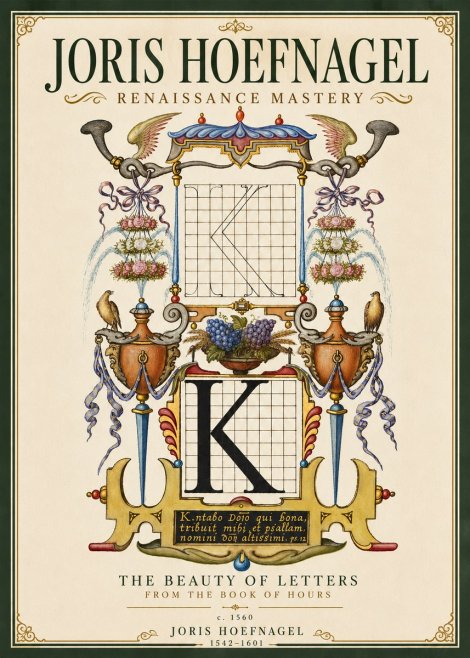 Joris Hoefnagel Illuminated Initial "K" from the Book of Hours No5 - Poster