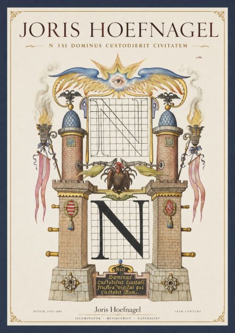 Joris Hoefnagel The Letter N No2 - Poster