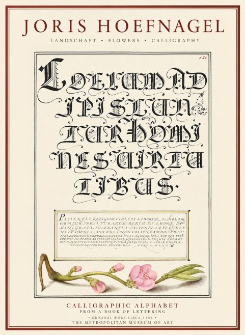 Joris Hoefnagel Calligraphic Alphabet from a Book of Lettering No1 - Poster