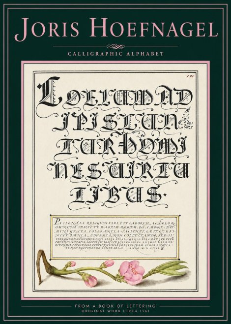 Joris Hoefnagel Calligraphic Alphabet from a Book of Lettering No2 - Poster