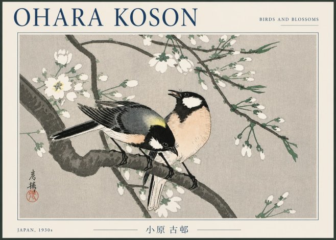 Ohara Koson Birds and Blossoms No5 - Poster