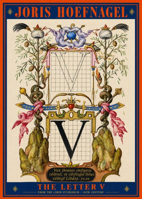 Joris Hoefnagel The Letter V No3 - Poster