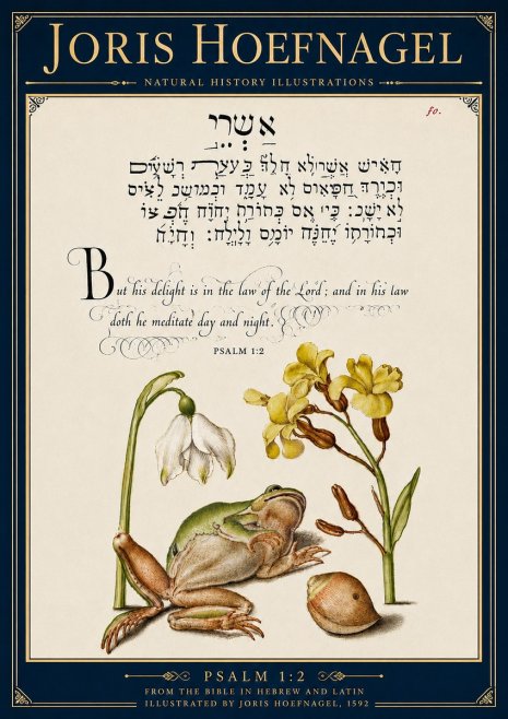 Joris Hoefnagel Psalm 1:2 No6 - Poster
