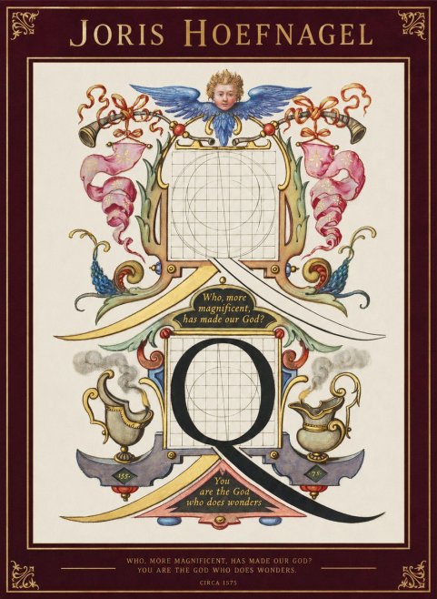 Joris Hoefnagel The Calligraphic Q No2 - Poster