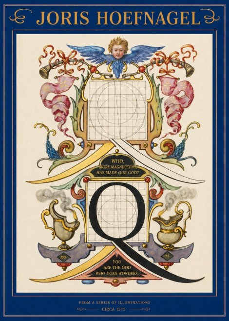 Joris Hoefnagel The Calligraphic Q No3 - Poster