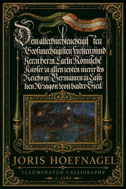 Joris Hoefnagel Illuminated Calligraphy No6 - Poster