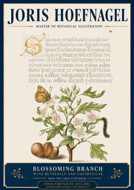 Joris Hoefnagel Blossoming Branch No4 - Poster