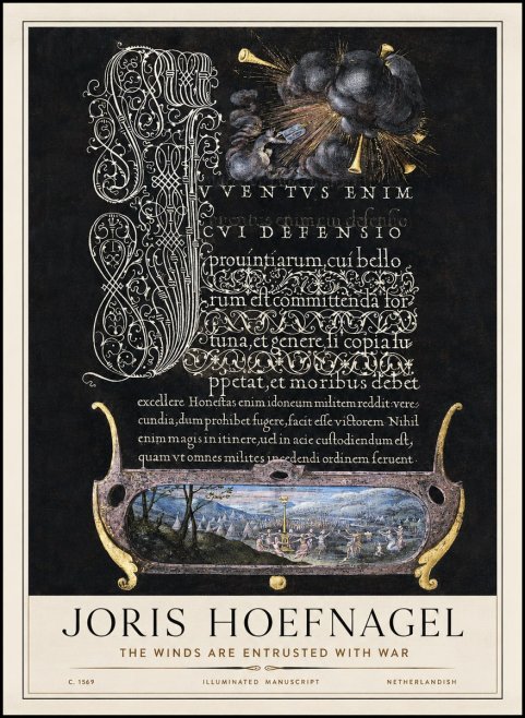Joris Hoefnagel The Winds Are Entrusted with War No1 - Poster