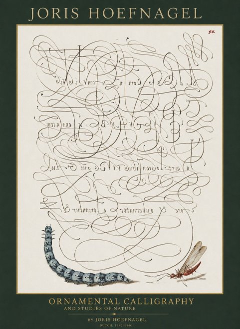 Joris Hoefnagel Ornamental Calligraphy and Studies of Nature No1 - Poster