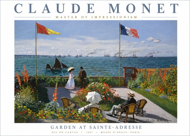 Monet Garden at Sainte-adresse No6 - Poster