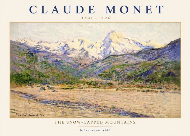 Monet The Snow-capped Mountains No5 - Poster