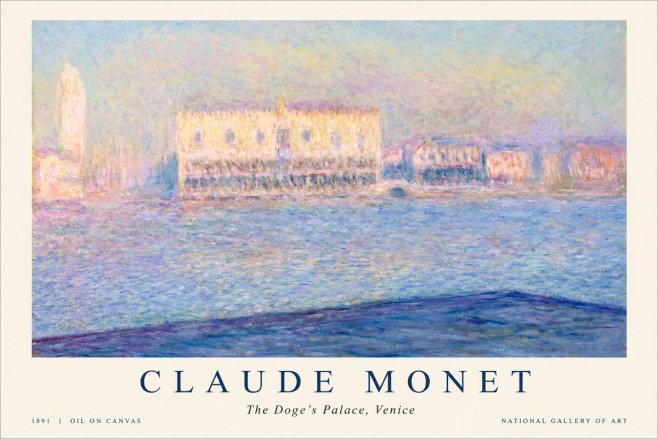 Monet The Doge's Palace, Venice No1 - Poster