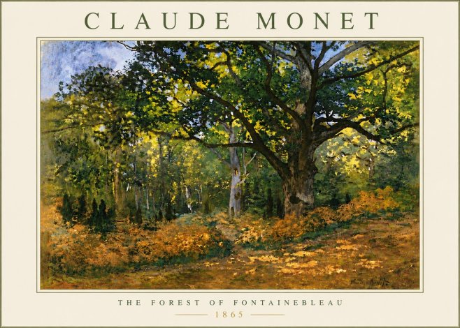 Monet The Forest of Fontainebleau No6 - Poster
