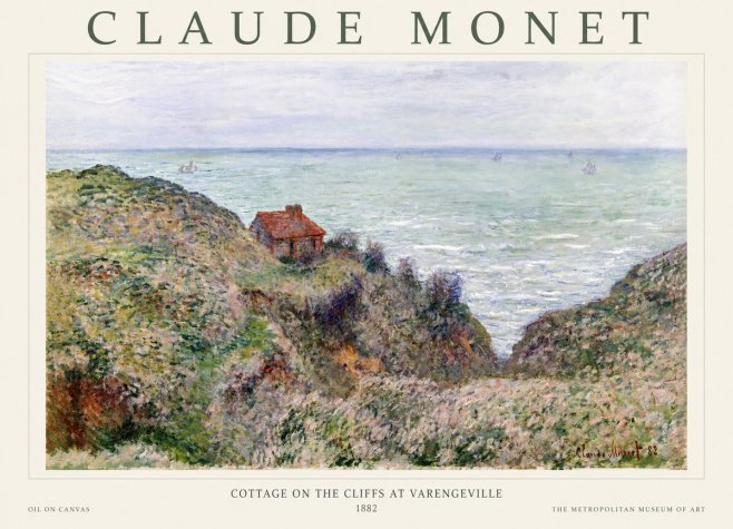 Monet Cottage on the Cliffs at Varengeville No1 - Poster