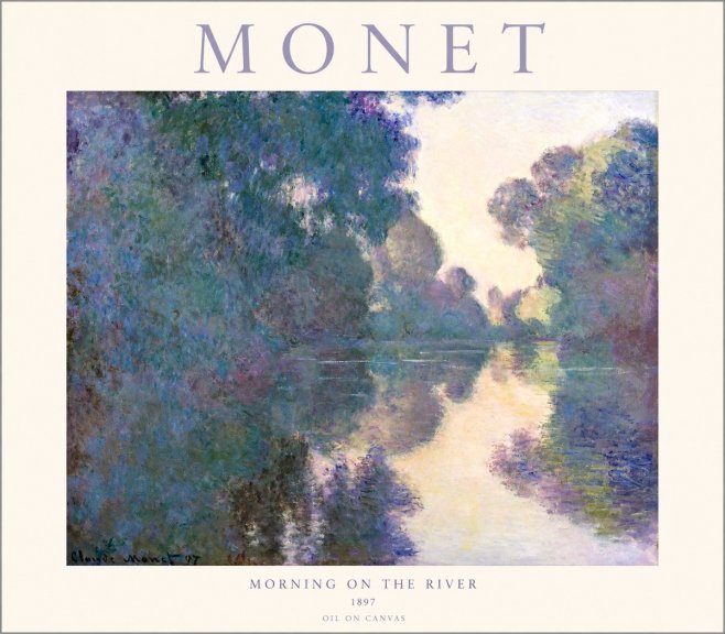 Monet Morning on the River No1 - Poster