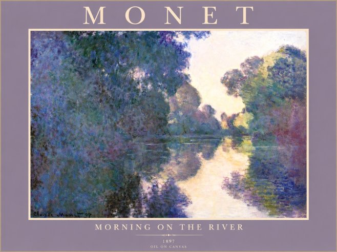 Monet Morning on the River No5 - Poster