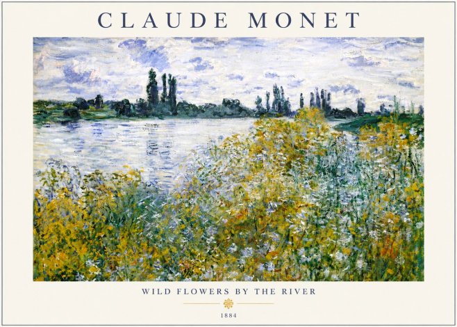 Monet Wild Flowers by the River No3 - Poster