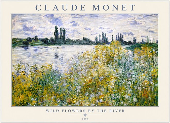 Monet Wild Flowers by the River No5 - Poster