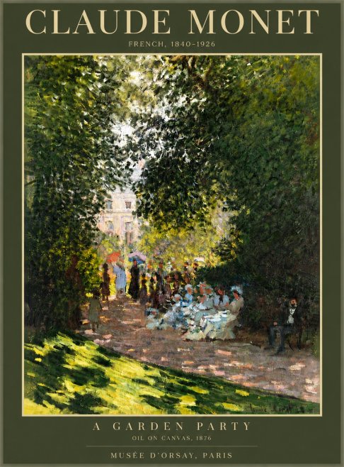Monet A Garden Party No5 - Poster