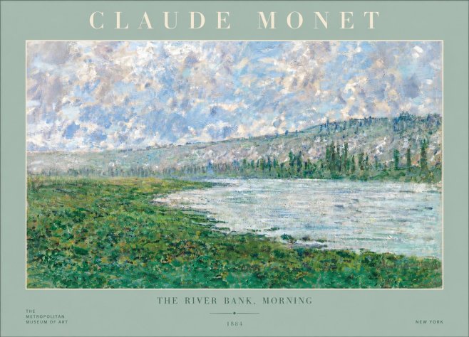 Monet The River Bank, Morning No3 - Poster
